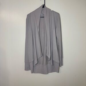 Danskin Women's Light Gray Drape Cardigan